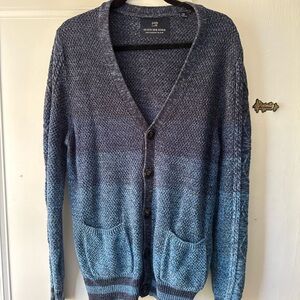 Scotch & Soda Men's Blue Gradient Knit Cardigan